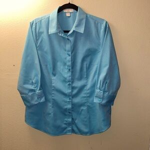 Coldwater Creek 3/4 sleeve women button down blouse